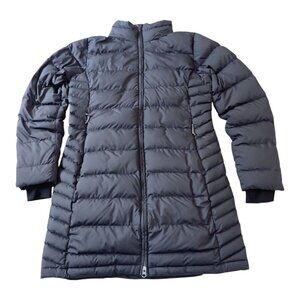 RAB Deep Cover Parka Down Coat Medium UK 12 Black Long Puffer Nikwax Hydrophobic